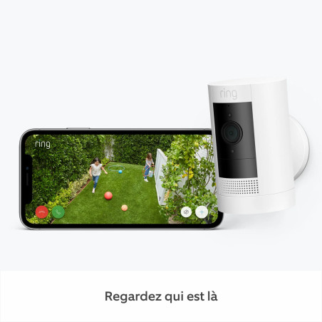 Caméra de surveillance extérieure wifi sans fil blanche - RING - RING9647252