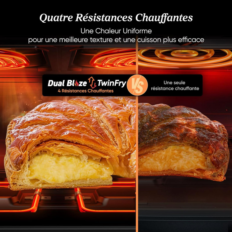 Friteuse sans huile à air chaud chaud Twinfry Dual Zone 10L  - COSORI