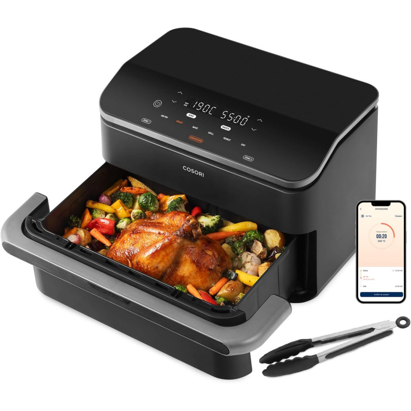 Friteuse sans huile à air chaud chaud Twinfry Dual Zone 10L  - COSORI