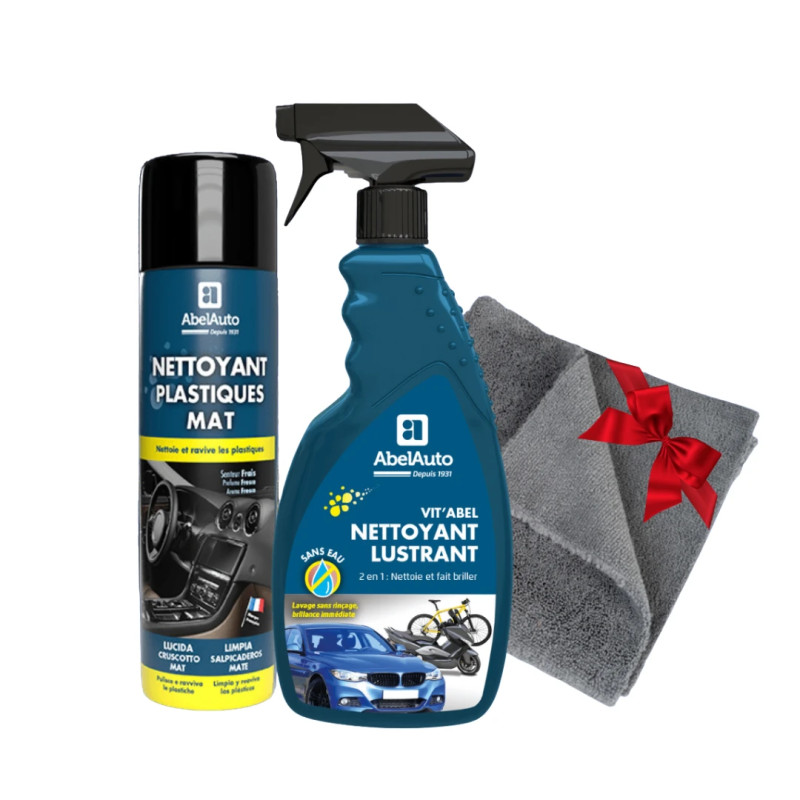 Pack nettoyage Auto sans eau + microfibre OFFERTE - ABEL AUTO - ABE003