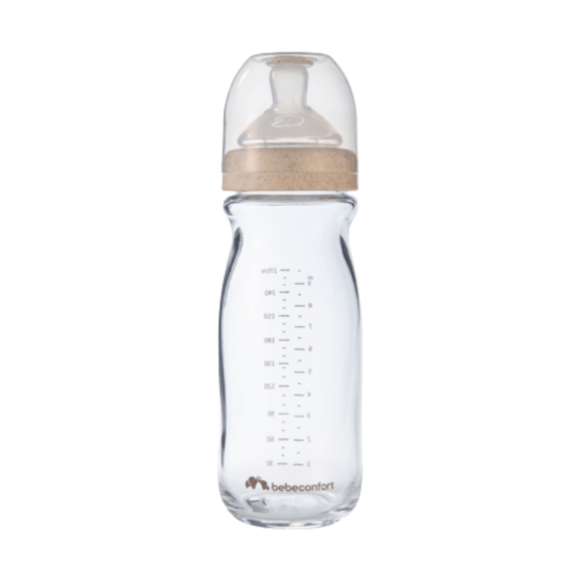Biberon en verre col large Tétine Physiologique 270mL Transparent - BEBE CONFORT - DOR-3102202290