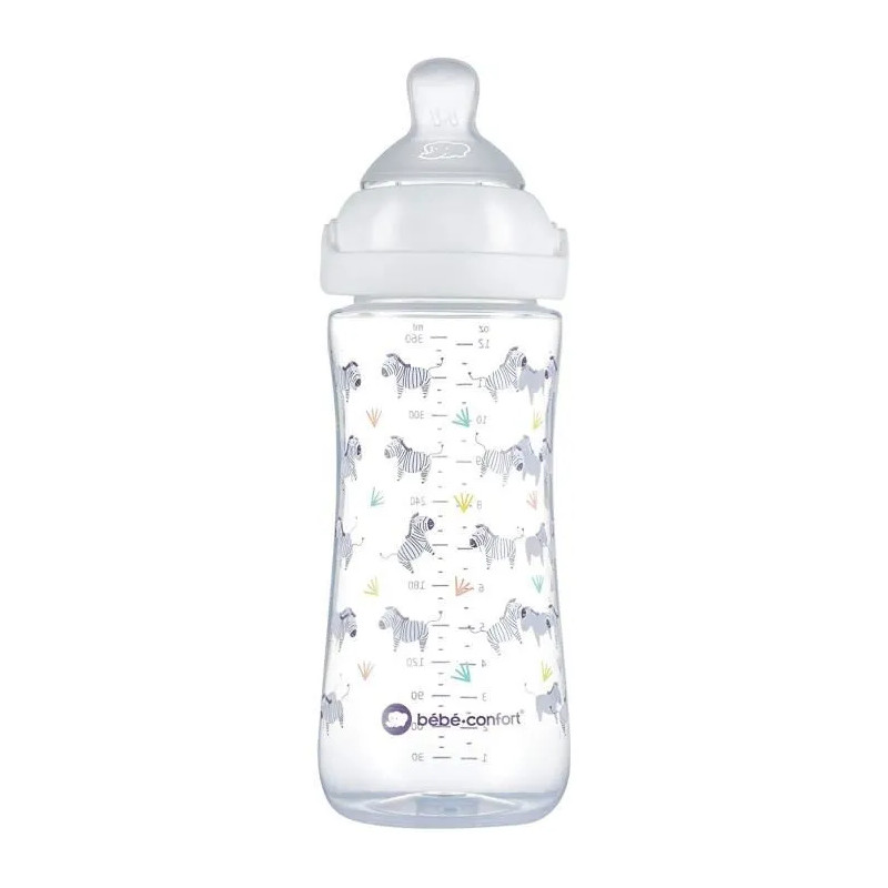 Biberon Emotion Col Large T2 360mL Blanc - BEBE CONFORT - DOR-3102201140