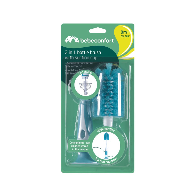Goupillon 2en1 avec Ventouse + Rince Tétine - BEBE CONFORT - DOR-3102201830