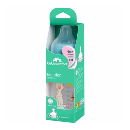 Biberon Emotion Col Large T2 360mL Bleu - BEBE CONFORT - DOR-3102202140