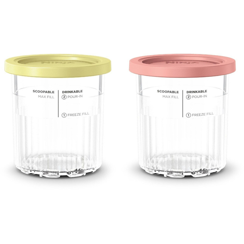 Lot de 2 pots avec couvercles pour Ninja Creami - NINJA - XSKPNTLD2EUUK