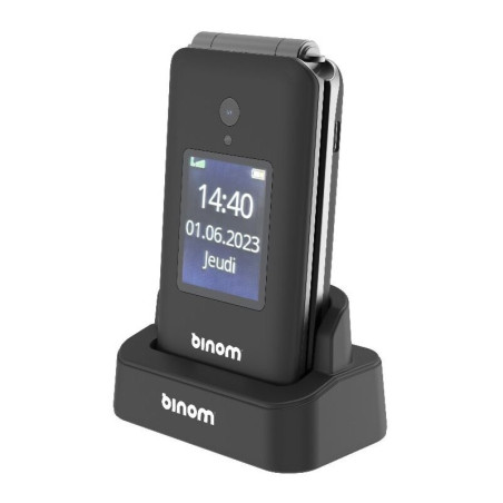 Téléphone portable à clapet Senior X3 4G noir - BINOM -