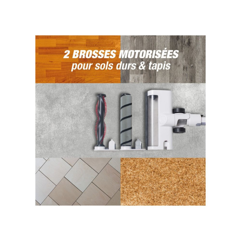 Aspirateur balai sans fil avec station de rechargement - TECHWOOD - ASPITAB7350TECH