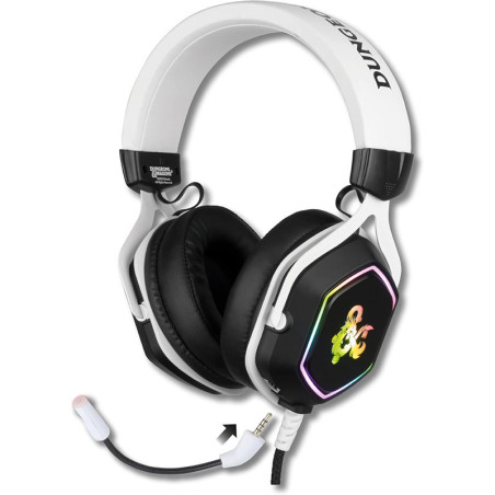 Casque gaming Rainbow Dungeons & Dragons Noir/Blanc - KONIX - 82381120335