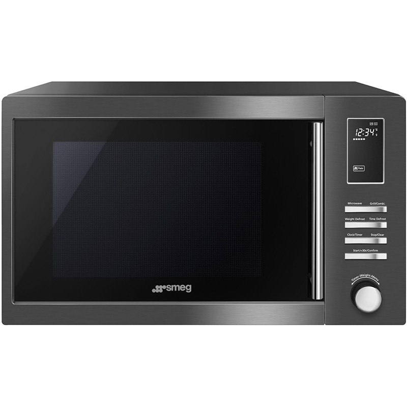 Micro‑ondes + Gril 900W 25L Inox foncé - SMEG - MOE25B