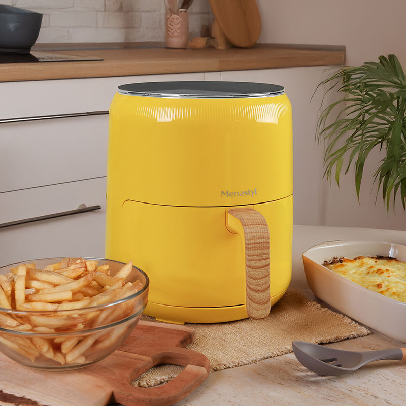 Friteuse sans huile à air chaud diététique Colorama 4,5L Jaune - MENASTYL - 6025003