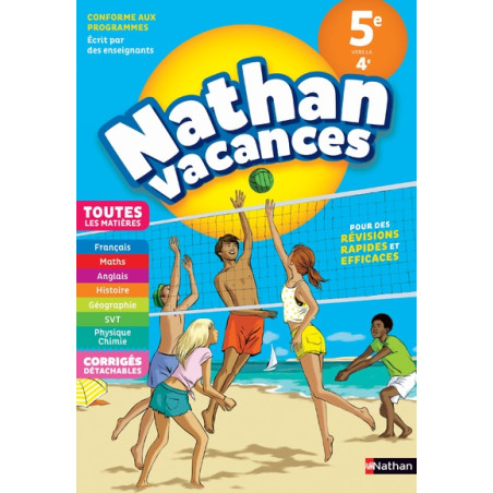 Cahier de vacances collège toutes les matières - 5/4EME - NATHAN