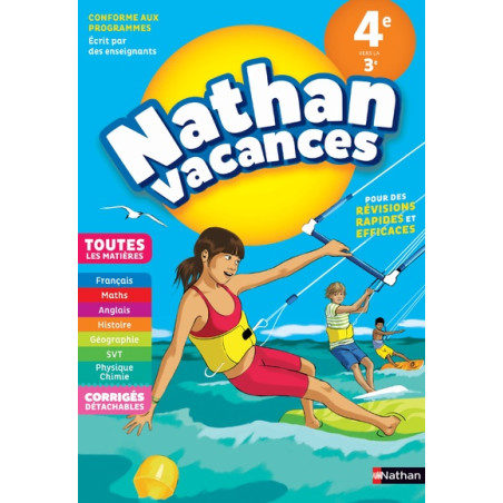Cahier de vacances collège toutes les matières - 4/3EME - NATHAN