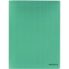 Cahier 96 pages MAJUSCULE, format 24x32 cm, papier blanc 90g, seyès, couverture polypropylène vert