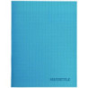 Cahier 140 pages MAJUSCULE, format 24x32 cm, papier blanc 90g, seyès, couverture polypropylène bleu