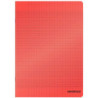 Cahier 48 pages MAJUSCULE, format A4, papier blanc 90g, seyès, couverture polypropylène rouge