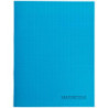 Cahier 32 pages MAJUSCULE, format 17x22 cm, papier blanc 90g, seyès, couverture polypropylène bleu