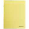 Cahier 32 pages MAJUSCULE, format 17x22 cm, papier blanc 90g, seyès, couverture polypropylène jaune