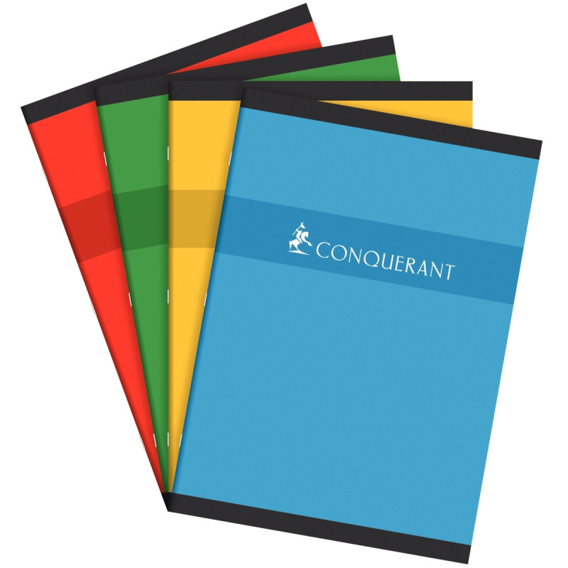 Cahier piqué 192 pages CONQUERANT, format A4, quadrillé 5x5, papier 70g