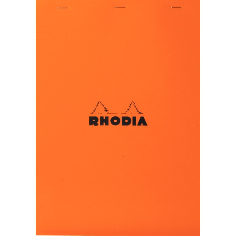 Bloc de bureau RHODIA 80 feuilles, format A6, quadrillé 5x5, papier blanc 80g