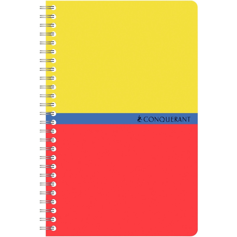 Carnet à reliure intégrale 100 pages CONQUERANT, format 9x14 cm, quadrillé 5x5, papier 70g