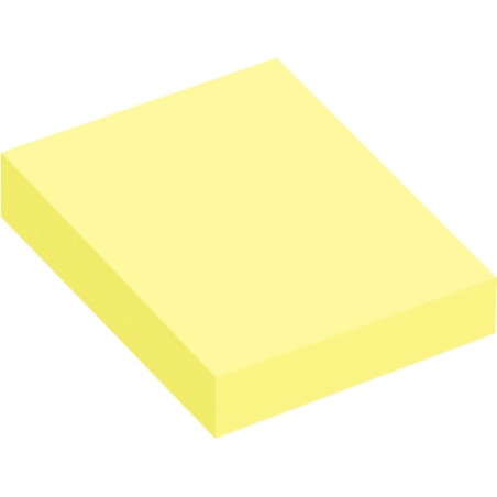 Lot de 12 blocs de 100 feuilles de notes repositionnables  40 x 50 mm coloris jaune pastel