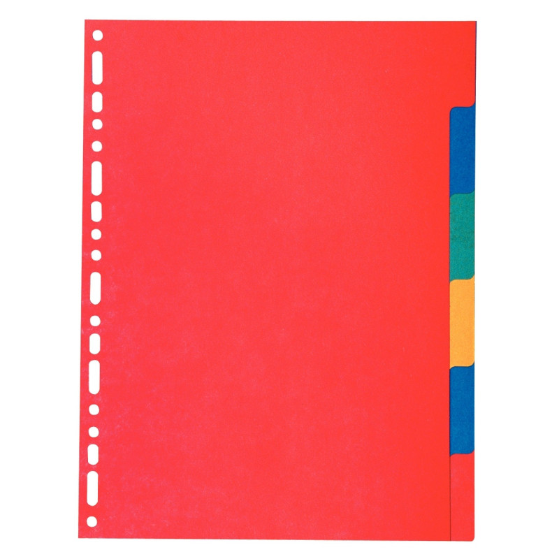 Jeu de 6 intercalaires en carte recyclée 220g, format A4