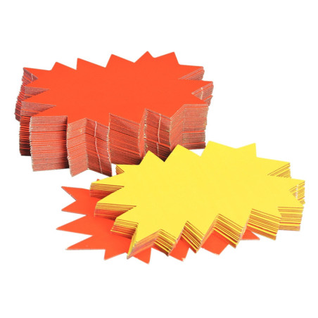 Paquet de 50 éclates, format 12x16 cm recto / verso : jaune et orange