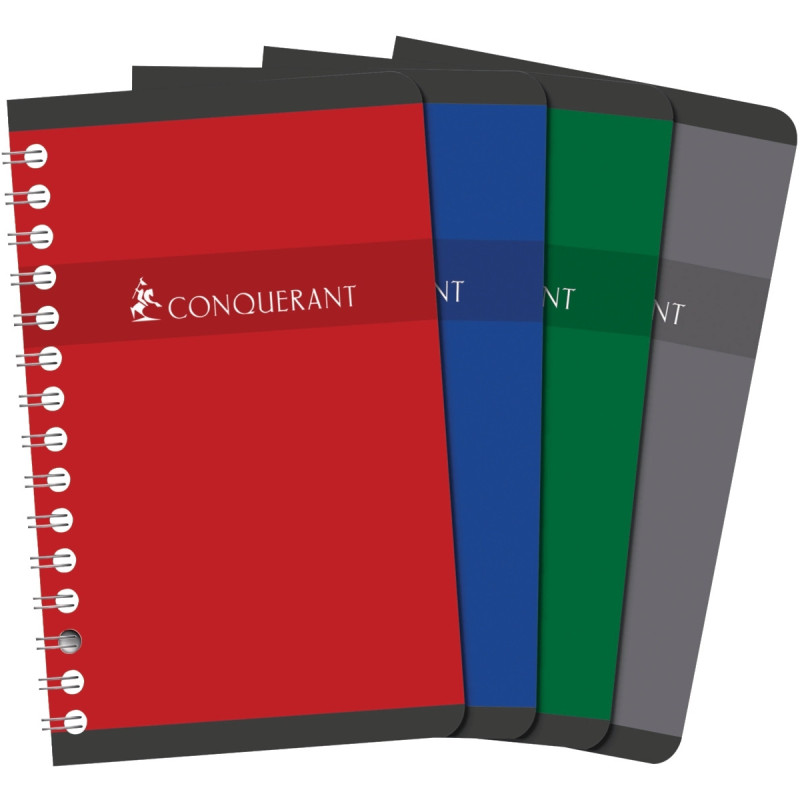 Carnet à reliure intégrale 100 pages CONQUERANT, format 11x17 cm, quadrillé 5x5, papier 70g