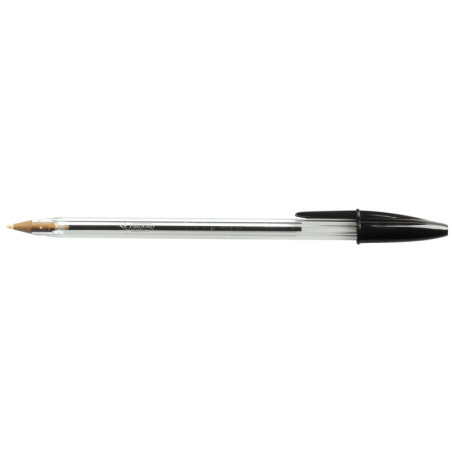 Stylo bille Cristal pointe moyenne noir