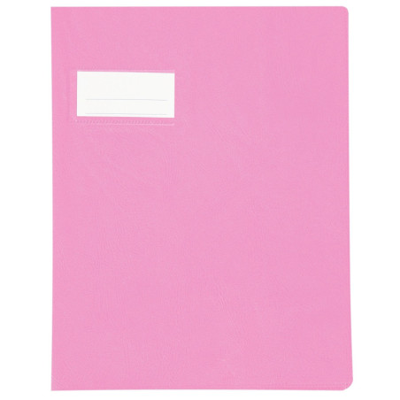 Protège-cahiers en PVC 21/100ème, pour format 17x22 cm, rose