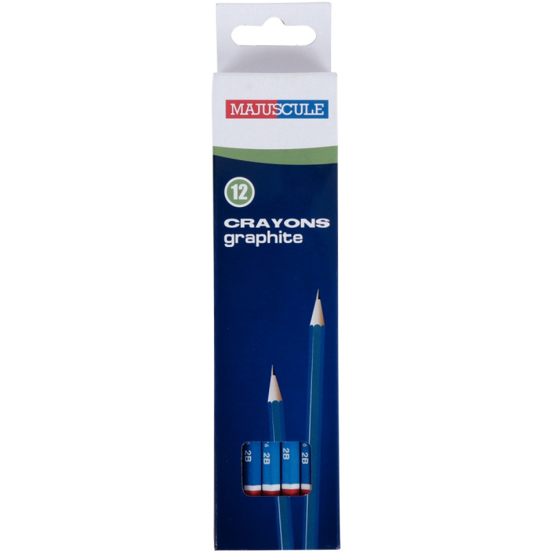 Boîte de 12 crayons graphite Majuscule 2B