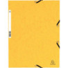 Chemise 3 rabats à élastiques en carte lustrée 355g, jaune