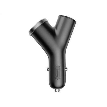 Adaptateur allume-cigare 2 ports USB 4,8A Métal Noir - BASEUS - BAS280250