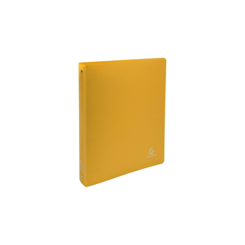 Classeur 4 anneaux semi rigide polypropylène format A4 jaune - EXACOMPTA