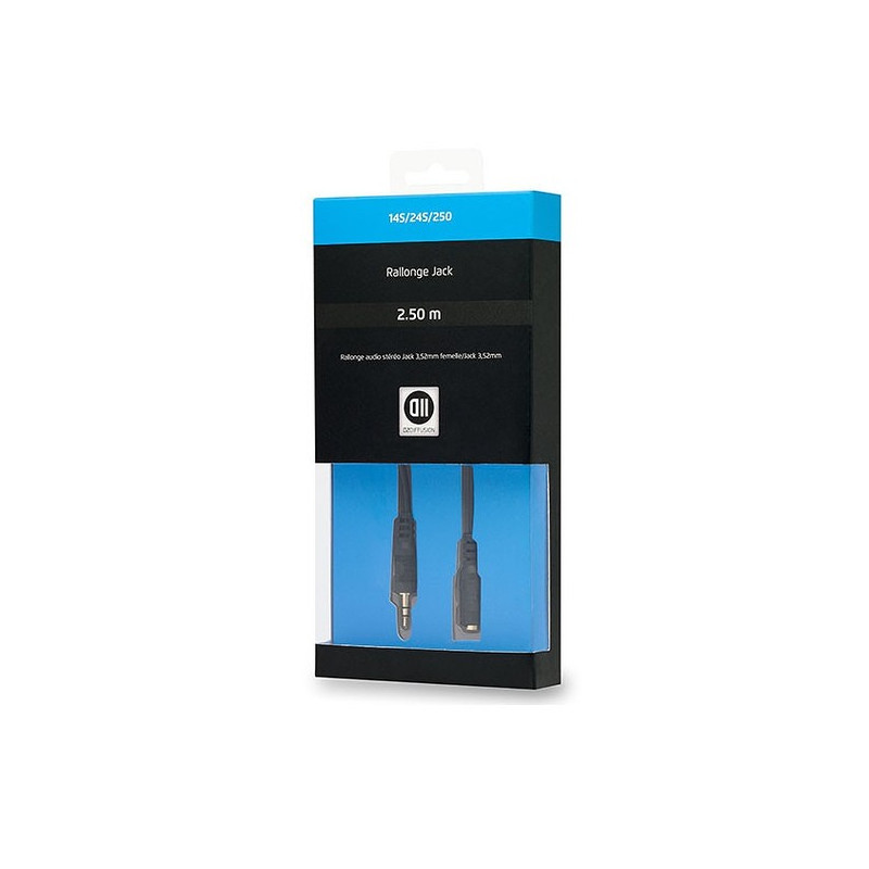 Rallonge Jack 3,5mm - mâle/femelle - 2m50 - D2 DIFFUSION - CABVD2JKMF250D2