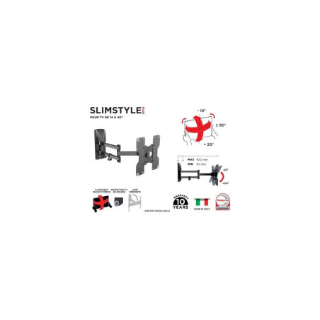 Support TV inclinable - 14" à 40 " - MELICONI - SP100200SDR PLUS