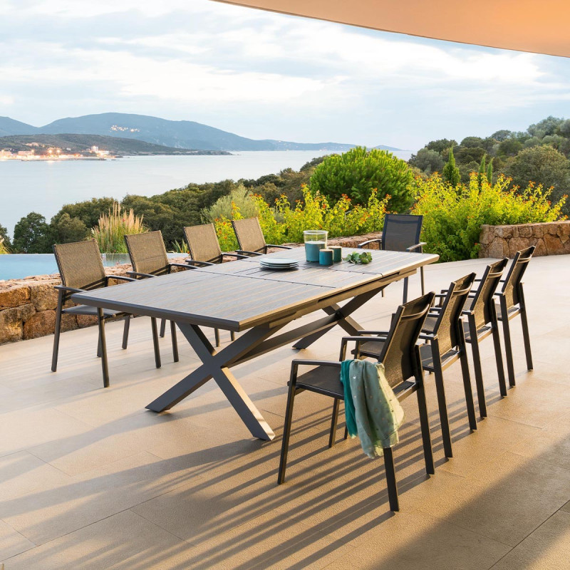Table de Jardin Axiome Extensible Aluminium 10 Places