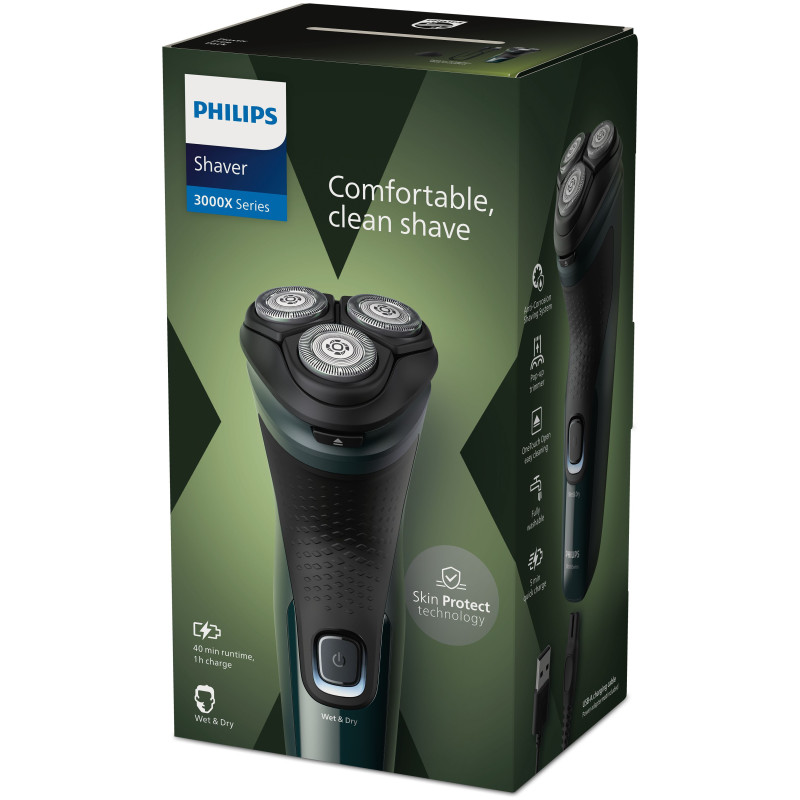 Philips Shaver 3000X Series X3002/00 Rasoir électrique 100 % étanche