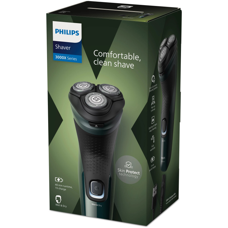 Philips Shaver 3000X Series X3002/00 Rasoir électrique 100 % étanche