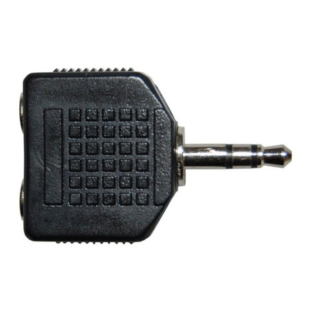 Adaptateur audio  jack 3.5mm Mâle vers 2 jack 3.5mm Femelle Noir - D2 DIFFUSION - ADA_D2JK2F1M