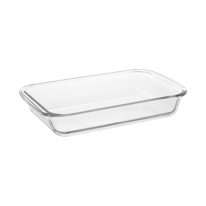 PLAT RECTANGURAILE VERRE+COUVERCLE 29 x 18 CM