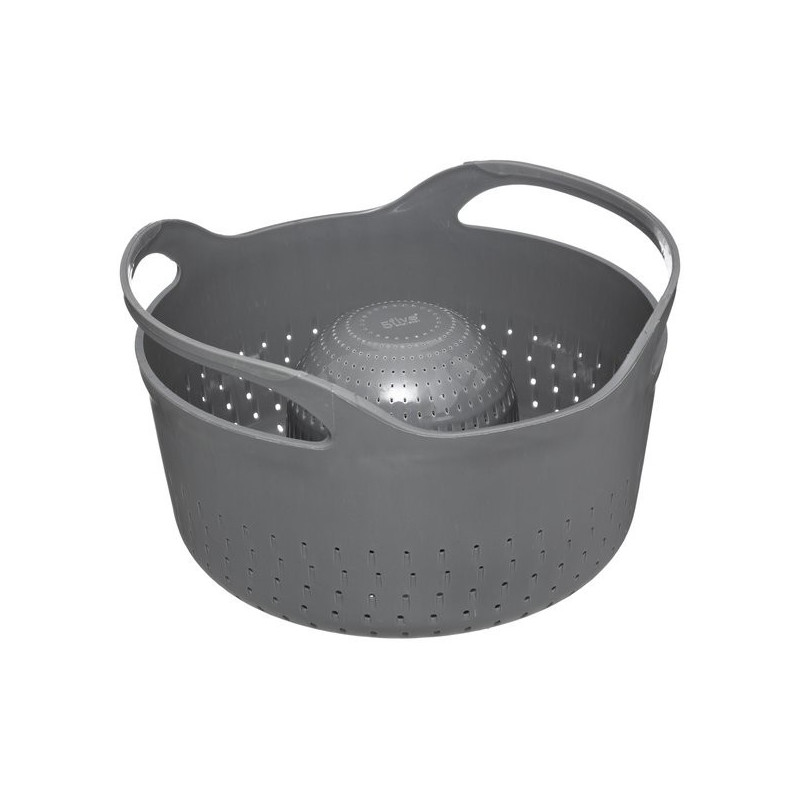 PASSOIRE DOUBLE POLYPROPYLENE GRIS NEO