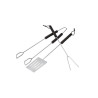 FOURCHETTE+PINCE+SPATUEL CHROME