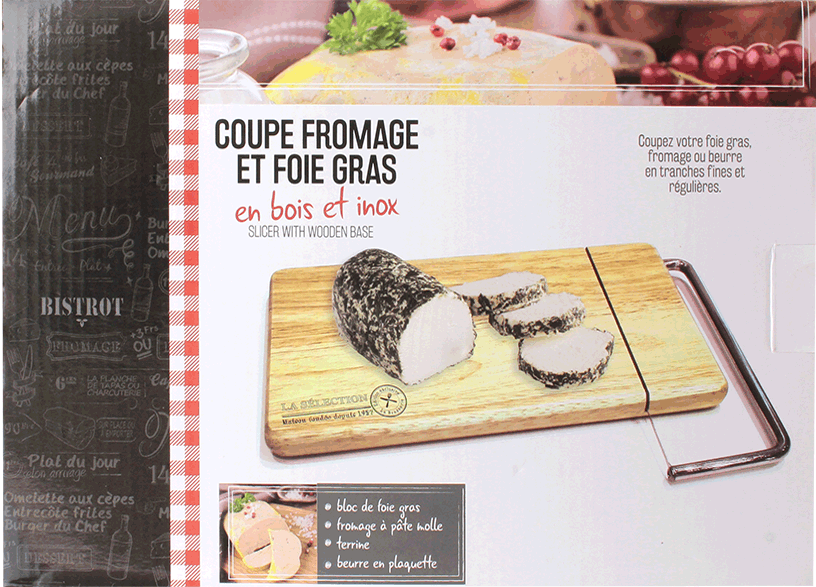 Coupe foie gras inox et bambou Lafitte