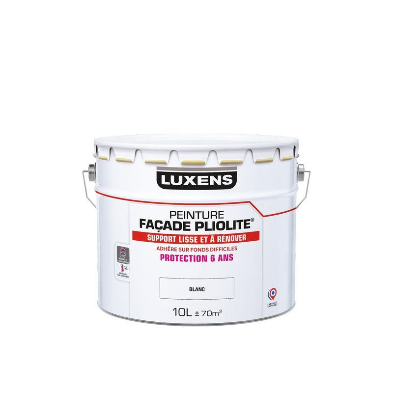 Peinture Façade Pliolite Luxens. Blanc. 10 L