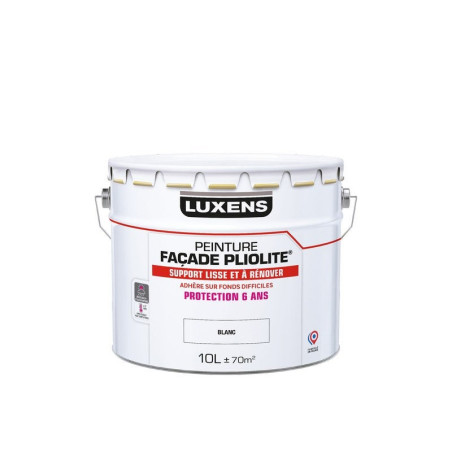 Peinture Façade Pliolite Luxens. Blanc. 10 L
