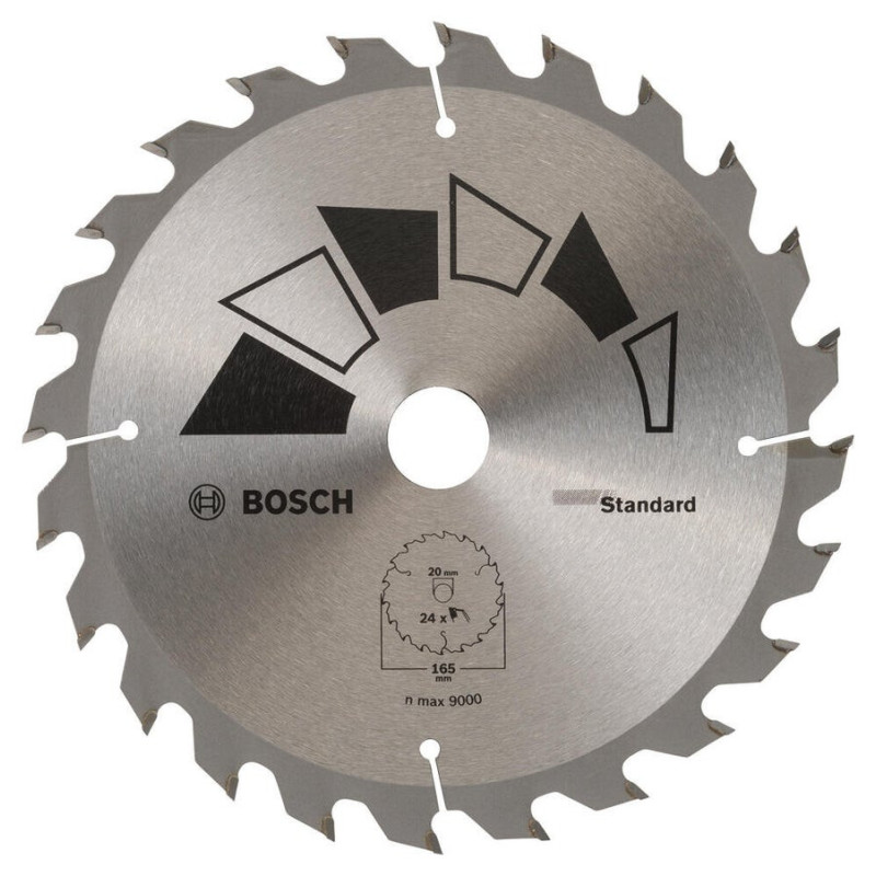 Lame Coupe Rapide Et Grossière Bosch 165 Mm 24 Dents Scie Circulaire Standard