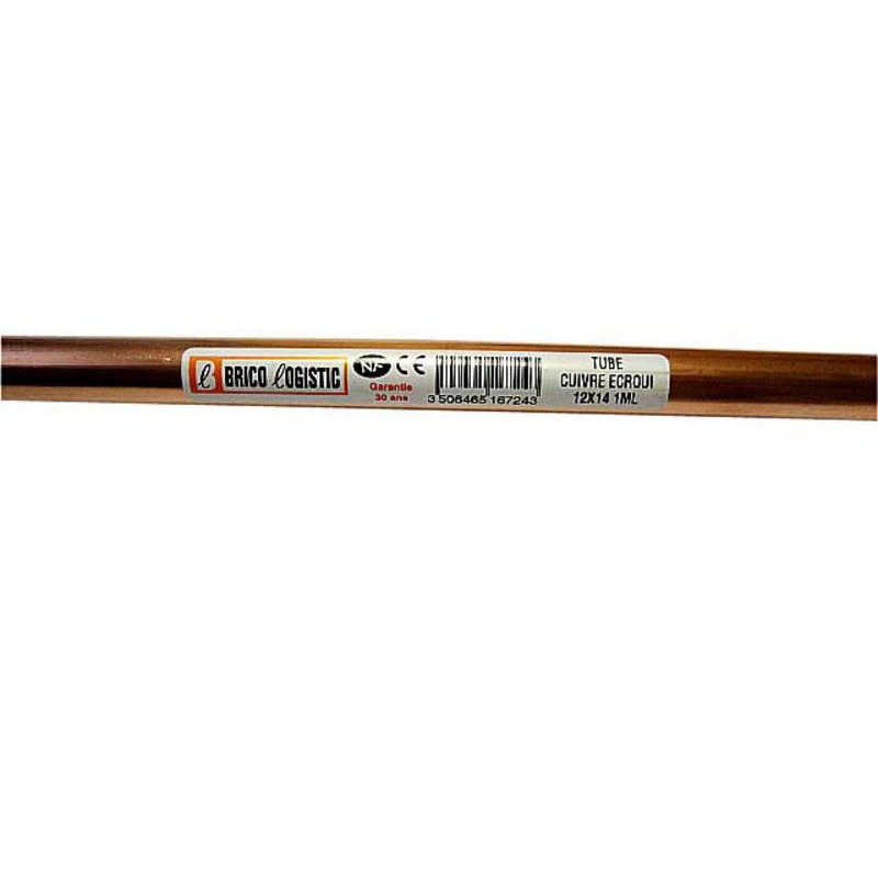 Tube D'Alimentation Cuivre Écroui. Diam.12 X 14 Mm. En Barre De 4 M