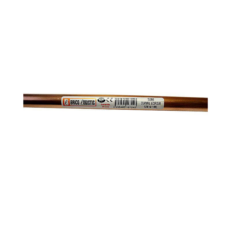 Tube D'Alimentation Cuivre Écroui. Diam.12 X 14 Mm. En Barre De 4 M