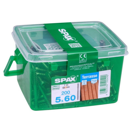 Lot De 200 Vis Inox Tête Cylindrique Torx Spax. Diam.5 Mm X L.60 Mm